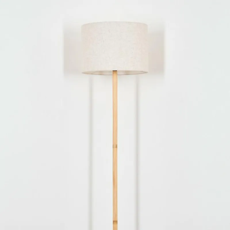 Lampes En Tissu-hofstein Bassagoda Lampadaire Écru, Noir, 1 lumière