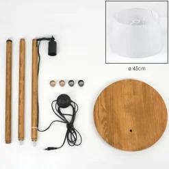 Lampes En Tissu-hofstein Bassagoda Lampadaire Écru, 1 lumière