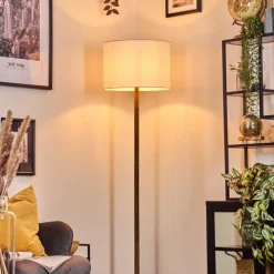 Lampes En Tissu-hofstein Bassagoda Lampadaire Écru, Noir, 1 lumière