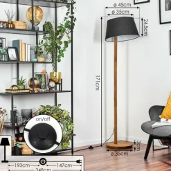 Lampes En Tissu-hofstein Bassagoda Lampadaire Écru, 1 lumière