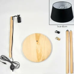 Lampes En Tissu-hofstein Bassagoda Lampadaire Écru, 1 lumière