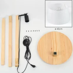 Lampes En Tissu-hofstein Bassagoda Lampadaire Écru, 1 lumière