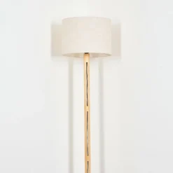 Lampes En Tissu-hofstein Bassagoda Lampadaire Écru, Noir, 1 lumière