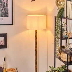 Lampes En Tissu-hofstein Bassagoda Lampadaire Écru, Noir, 1 lumière