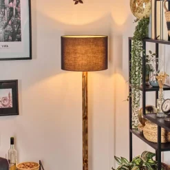 Lampes En Tissu-hofstein Bassagoda Lampadaire Écru, Noir, 1 lumière