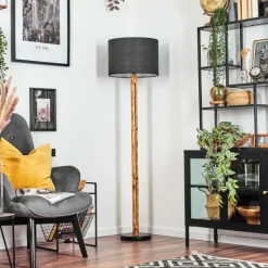 Lampes En Tissu-hofstein Bassagoda Lampadaire Écru, Noir, 1 lumière