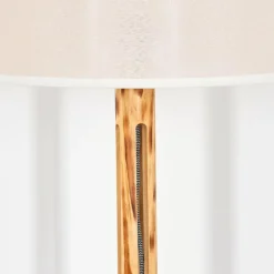 Lampes En Tissu-hofstein Bassagoda Lampadaire Écru, Noir, 1 lumière