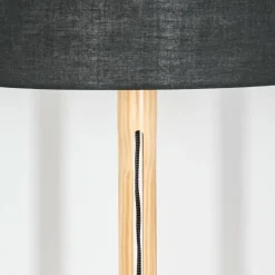 Lampes En Tissu-hofstein Bassagoda Lampadaire Écru, Noir, 1 lumière