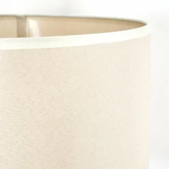 Lampes En Tissu-hofstein Bassagoda Lampadaire Écru, Noir, 1 lumière