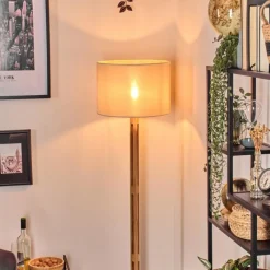 Lampes En Tissu-hofstein Bassagoda Lampadaire Écru, Noir, 1 lumière