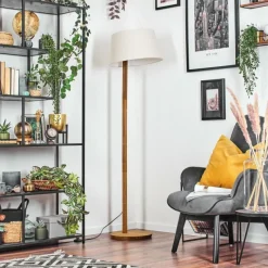 Lampes En Tissu-hofstein Bassagoda Lampadaire Écru, 1 lumière