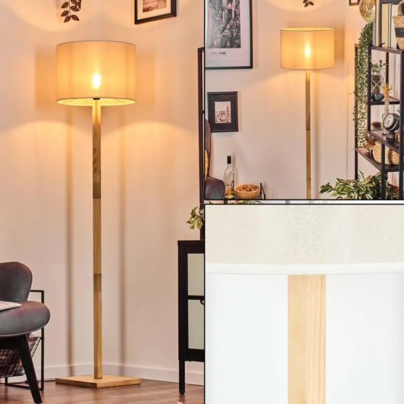 Lampes En Tissu-hofstein Bassagoda Lampadaire Écru, 1 lumière