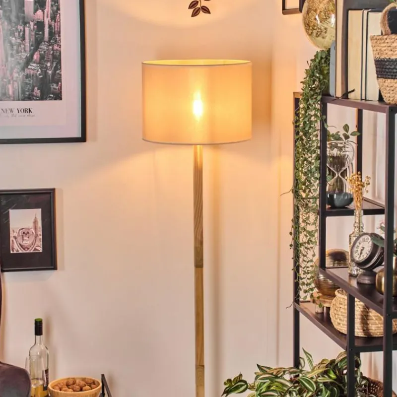 Lampes En Tissu-hofstein Bassagoda Lampadaire Écru, 1 lumière