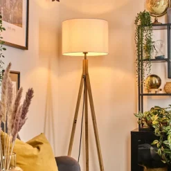 Lampes En Tissu-hofstein Bassagoda Lampadaire Écru, 1 lumière