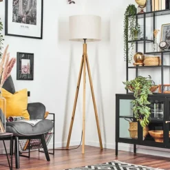 Lampes En Tissu-hofstein Bassagoda Lampadaire Écru, 1 lumière