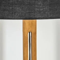 Lampes En Tissu-hofstein Bassagoda Lampadaire Écru, Noir, 1 lumière