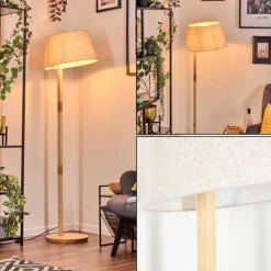 Lampes En Tissu-hofstein Bassagoda Lampadaire Écru, 1 lumière