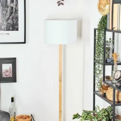 Lampes En Tissu-hofstein Bassagoda Lampadaire Écru, 1 lumière