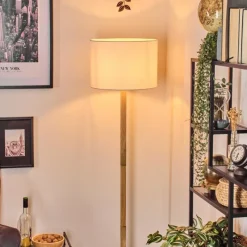 Lampes En Tissu-hofstein Bassagoda Lampadaire Écru, 1 lumière