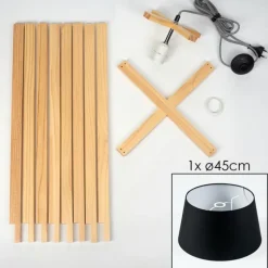 Lampes En Tissu-hofstein Bassagoda Lampadaire Écru, 1 lumière