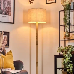 Lampes En Tissu-hofstein Bassagoda Lampadaire Écru, 1 lumière