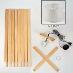 Lampes En Tissu-hofstein Bassagoda Lampadaire Écru, 1 lumière