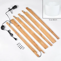 Lampes En Tissu-hofstein Bassagoda Lampadaire, Liseuse Écru, Noir, 1 lumière