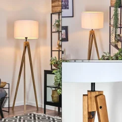 Lampes En Tissu-hofstein Bassagoda Lampadaire, Liseuse Écru, 1 lumière