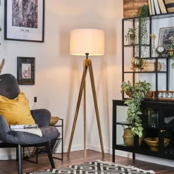 Lampes En Tissu-hofstein Bassagoda Lampadaire, Liseuse Écru, 1 lumière