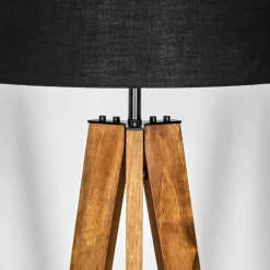 Lampes En Tissu-hofstein Bassagoda Lampadaire, Liseuse Écru, Noir, 1 lumière