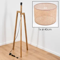 hofstein Bassagoda Lampadaire, Liseuse Écru, 1 lumière