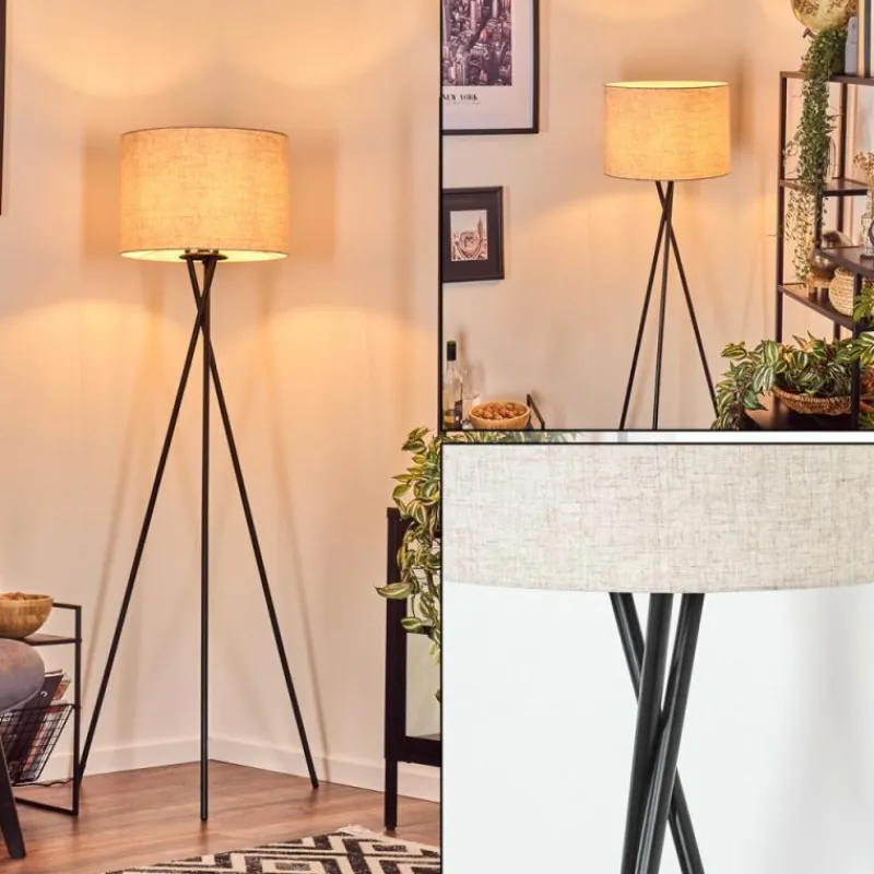 Lampes En Tissu-hofstein Bassagoda Lampadaire, Liseuse Noir, 1 lumière