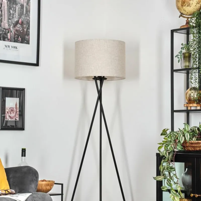 Lampes En Tissu-hofstein Bassagoda Lampadaire, Liseuse Noir, 1 lumière