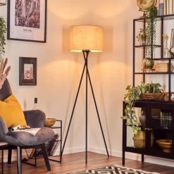 Lampes En Tissu-hofstein Bassagoda Lampadaire, Liseuse Noir, 1 lumière