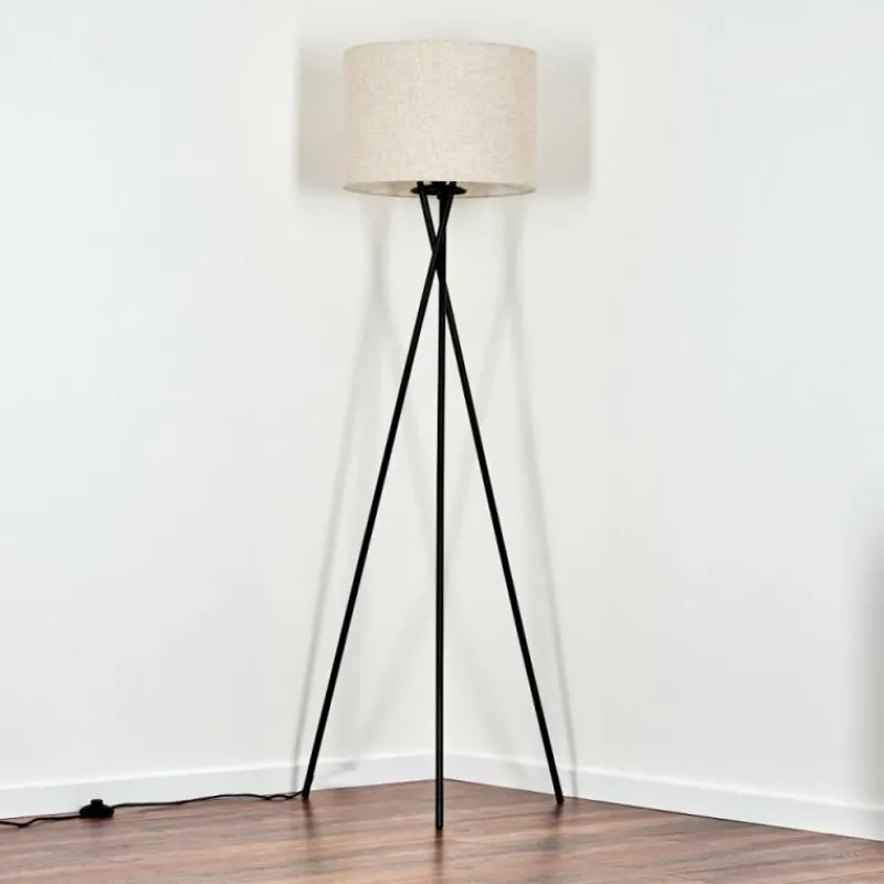 Lampes En Tissu-hofstein Bassagoda Lampadaire, Liseuse Noir, 1 lumière