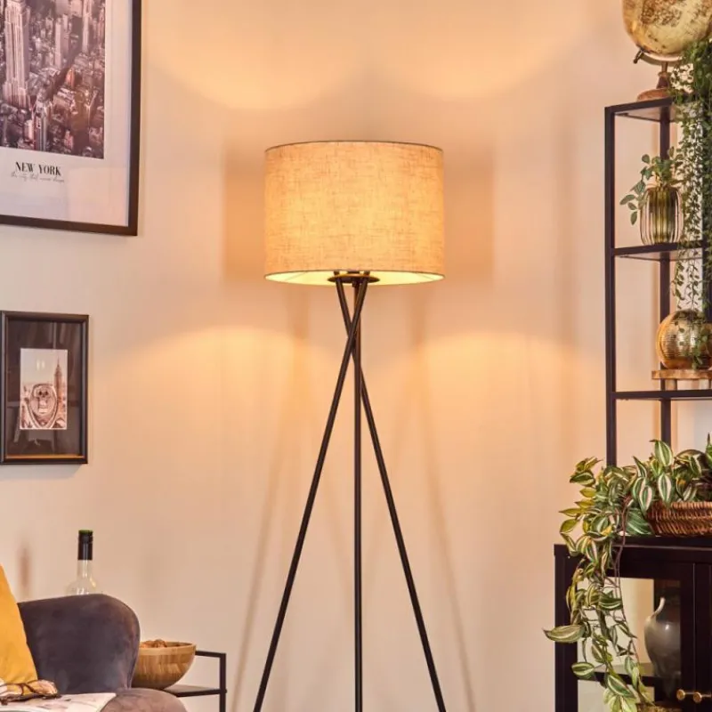 Lampes En Tissu-hofstein Bassagoda Lampadaire, Liseuse Noir, 1 lumière