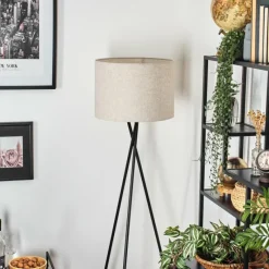 Lampes En Tissu-hofstein Bassagoda Lampadaire, Liseuse Noir, 1 lumière