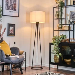 Lampes En Tissu-hofstein Bassagoda Lampadaire, Liseuse Noir, 1 lumière