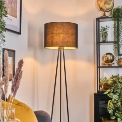 Lampes En Tissu-hofstein Bassagoda Lampadaire, Liseuse Noir, 1 lumière