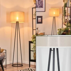 Lampes En Tissu-hofstein Bassagoda Lampadaire, Liseuse Noir, 1 lumière