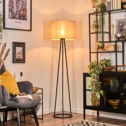 Lampes En Tissu-hofstein Bassagoda Lampadaire, Liseuse Noir, 1 lumière