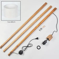 Lampes En Tissu-hofstein Bassagoda Lampadaire, Liseuse Écru, Noir, 1 lumière