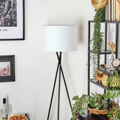 Lampes En Tissu-hofstein Bassagoda Lampadaire Noir, 1 lumière