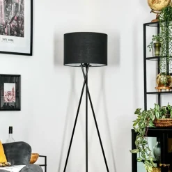 Lampes En Tissu-hofstein Bassagoda Lampadaire Noir, 1 lumière