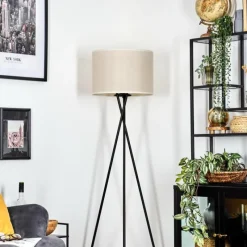 Lampes En Tissu-hofstein Bassagoda Lampadaire Noir, 1 lumière