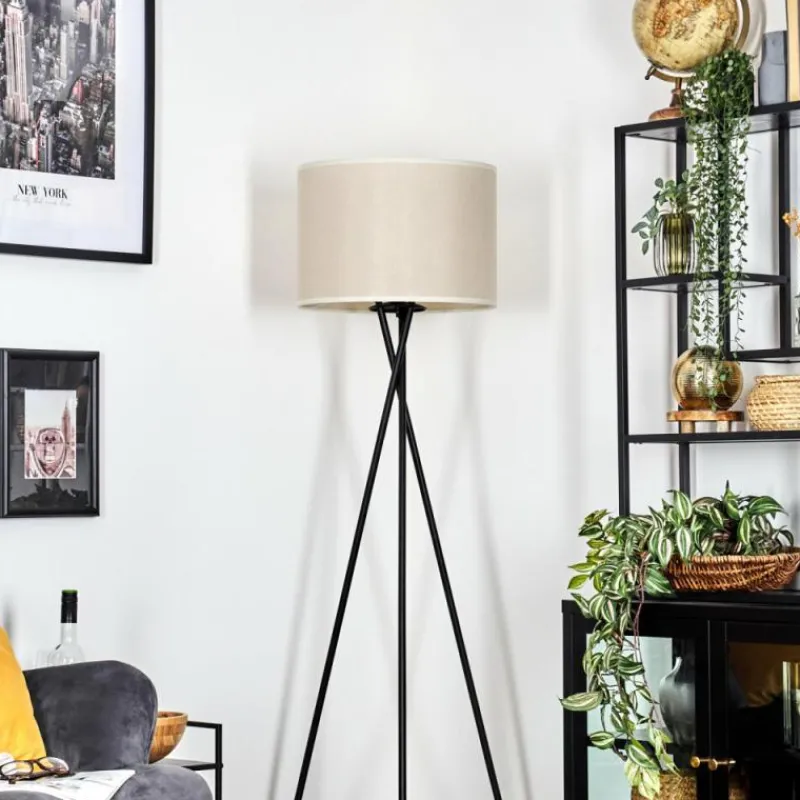 Lampes En Tissu-hofstein Bassagoda Lampadaire Noir, 1 lumière