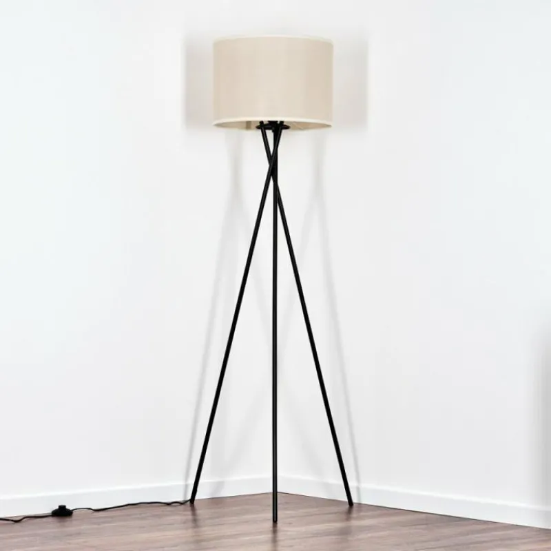 Lampes En Tissu-hofstein Bassagoda Lampadaire Noir, 1 lumière