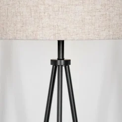 Lampes En Tissu-hofstein Bassagoda Lampadaire Noir, 1 lumière