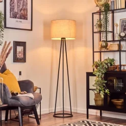 Lampes En Tissu-hofstein Bassagoda Lampadaire Noir, 1 lumière