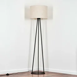 Lampes En Tissu-hofstein Bassagoda Lampadaire Noir, 1 lumière